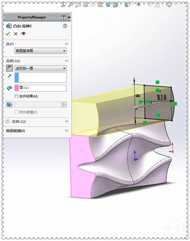 用SolidWorks画一个波浪环,以前画个几根柱,这次画法不一样_实体