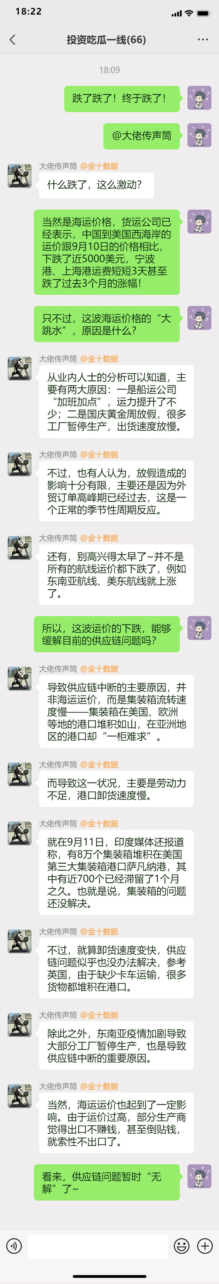 海运运价 大跳水 3天抹去3个月的涨幅 供应链问题迎来曙光 港口