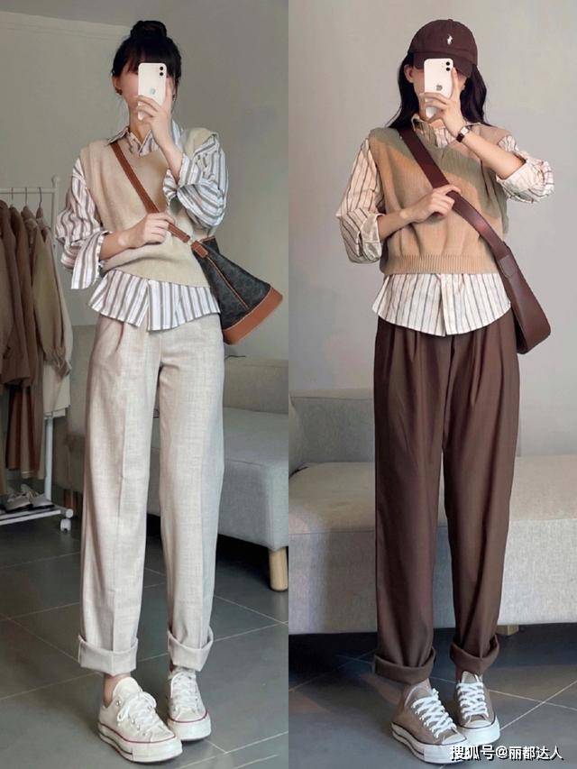 初秋阔腿裤更时髦的打开方式搭配这几件上衣鞋子