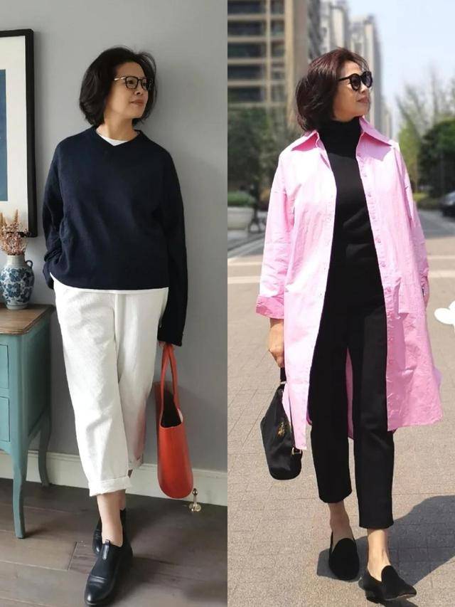 设计 50、60岁时髦女人，早不穿阔腿裤！今秋流行“九分小脚裤”更时髦