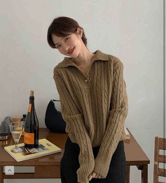 感觉 韩国小姐姐碎花裙配衬衣，温柔又很减龄