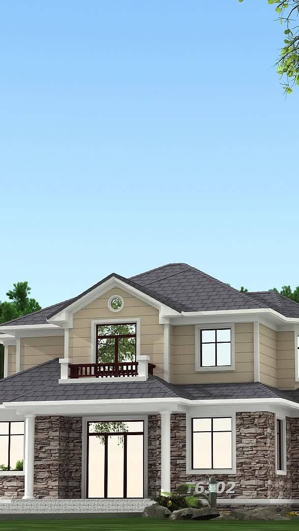 两层农村别墅设计有钱人家的房子品位也不一般