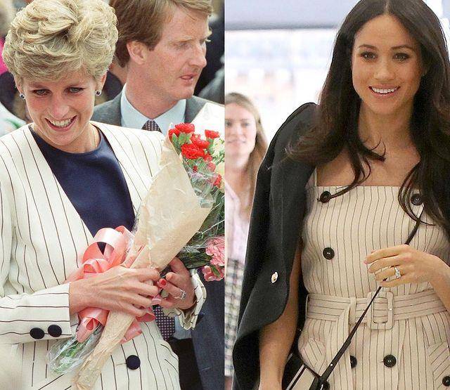 黑色 当戴安娜和梅根“撞衫”，谁的穿搭更优雅？儿媳裙装更单调