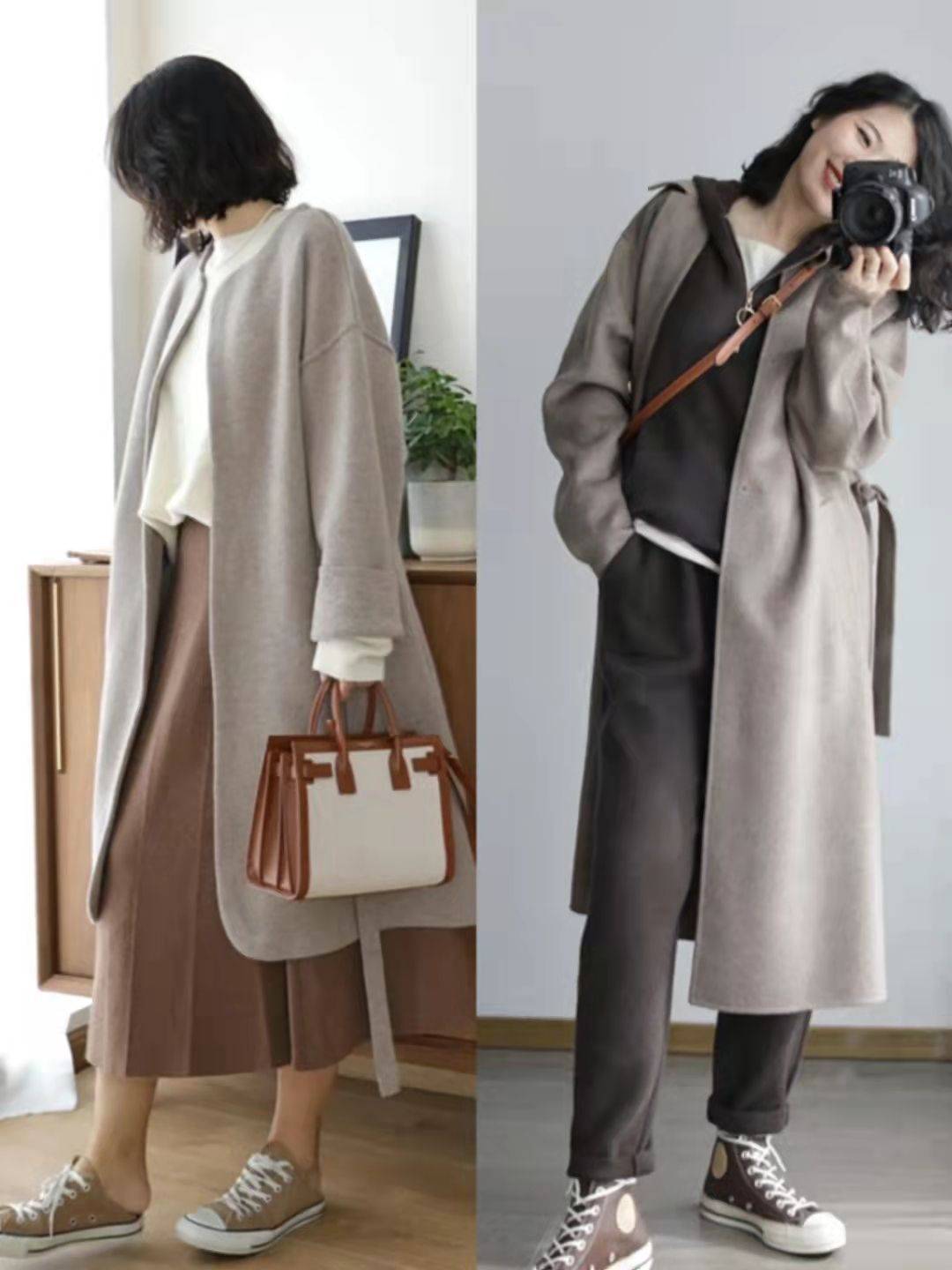 黑色 40岁微胖女人初冬穿大衣时，建议配这4双鞋，时髦好看又显高显瘦