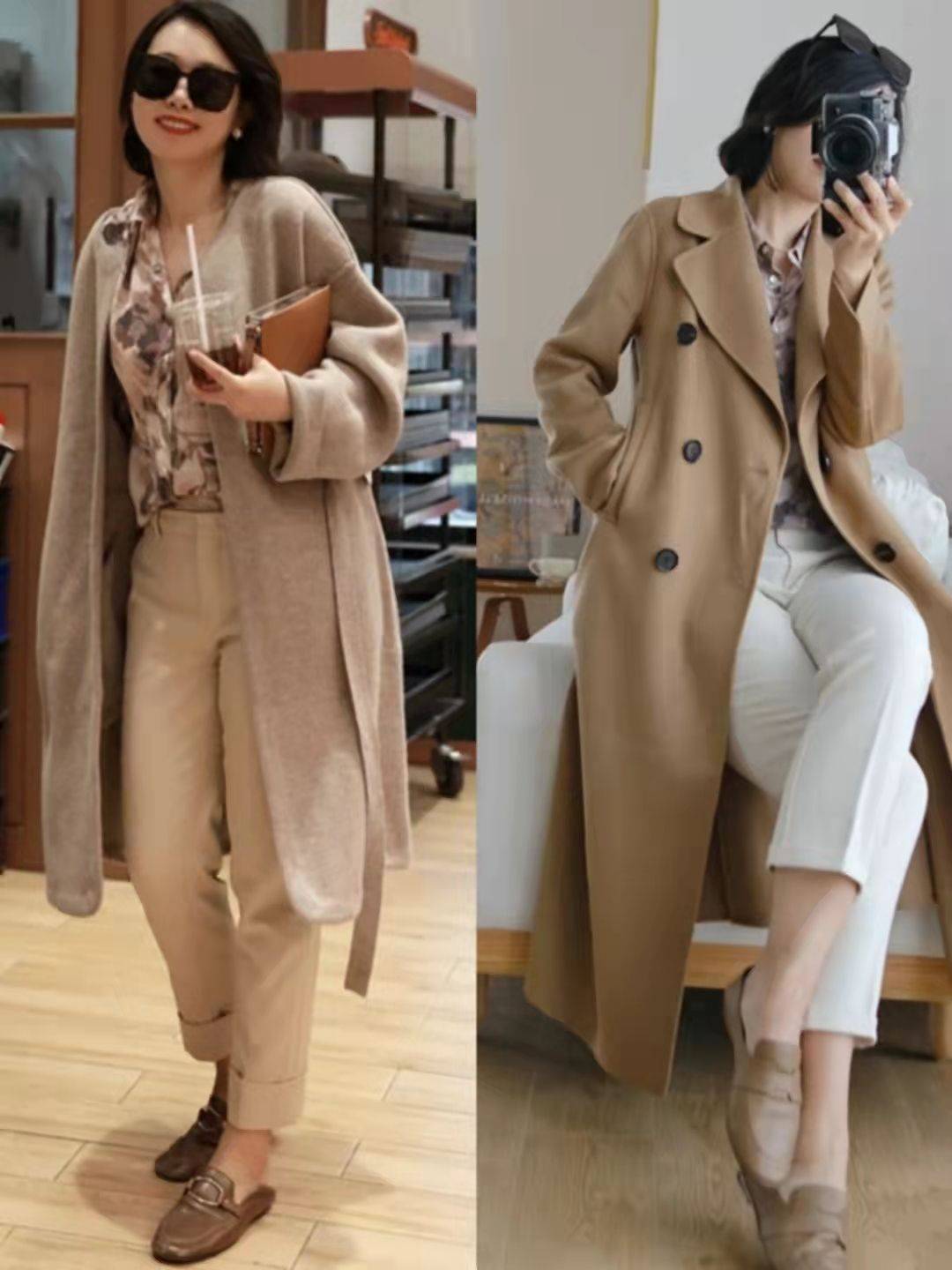 黑色 40岁微胖女人初冬穿大衣时，建议配这4双鞋，时髦好看又显高显瘦