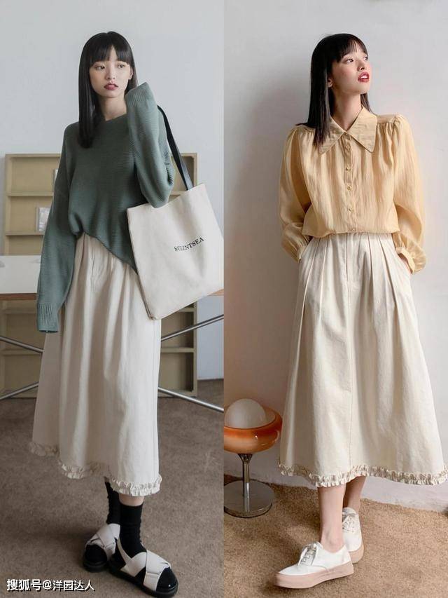 卫衣 “半身长裙”的正确打开方式：搭配这几件上衣