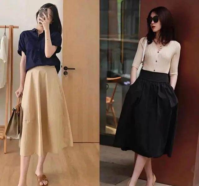 胖子 “过膝半裙”才是矮子+胖子的福音,时尚显高还洋气