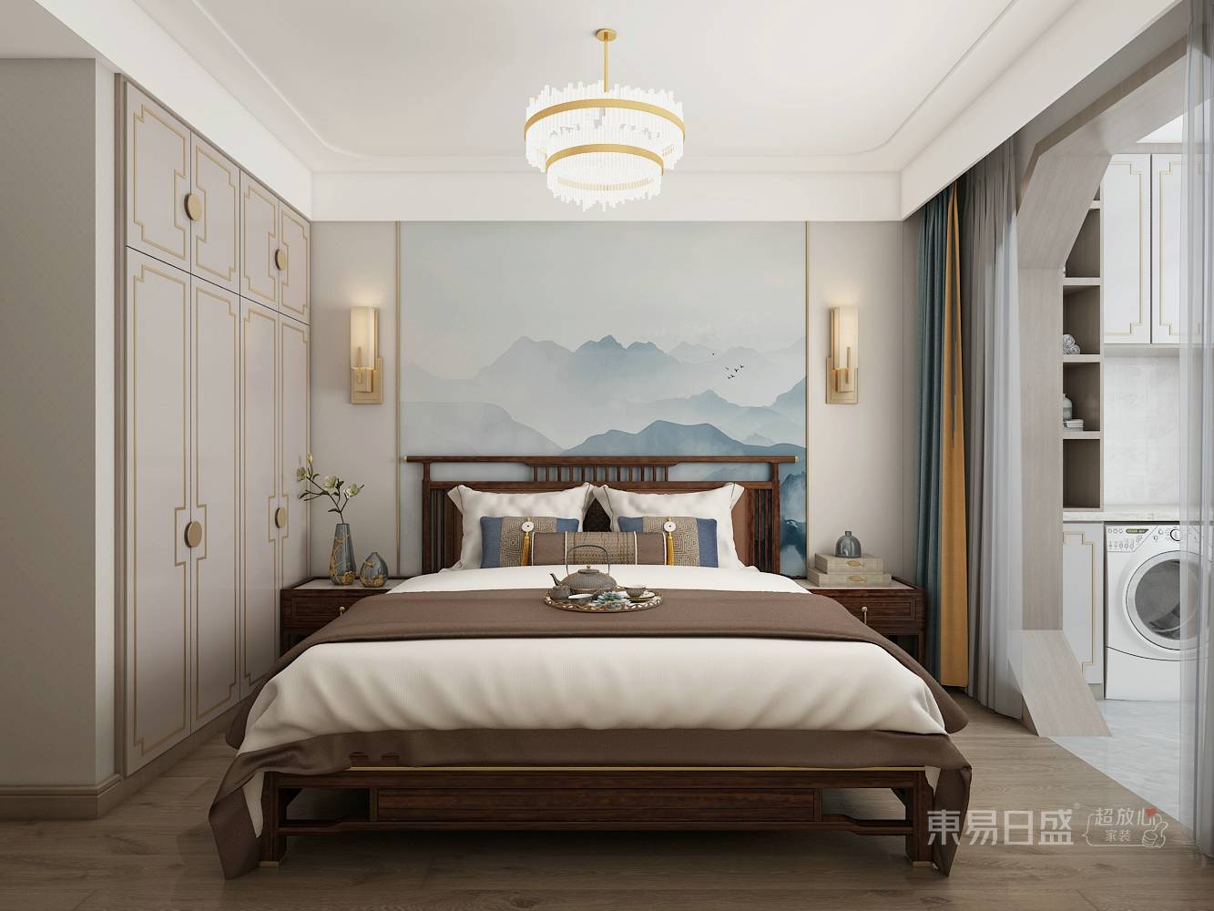 整体120㎡新中式之家，素雅又有格调，爱了