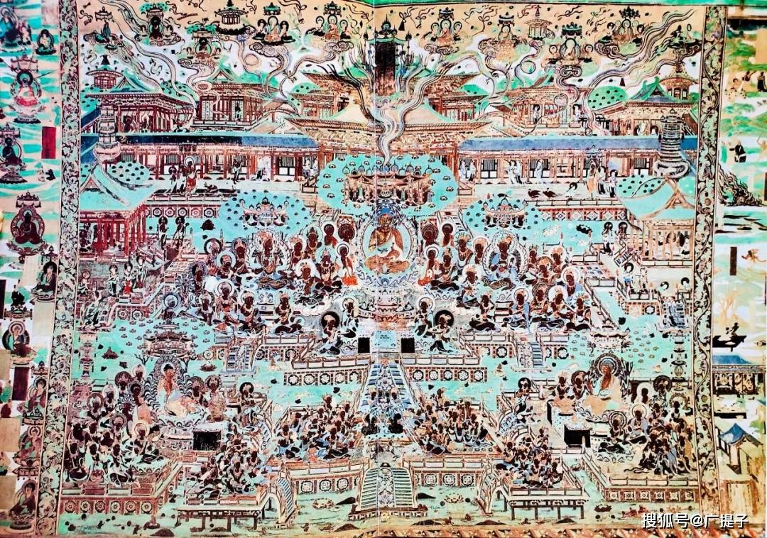 敦煌石窟历代药师经变画的图像特征及演变分析(3):盛唐药师经变_琉璃