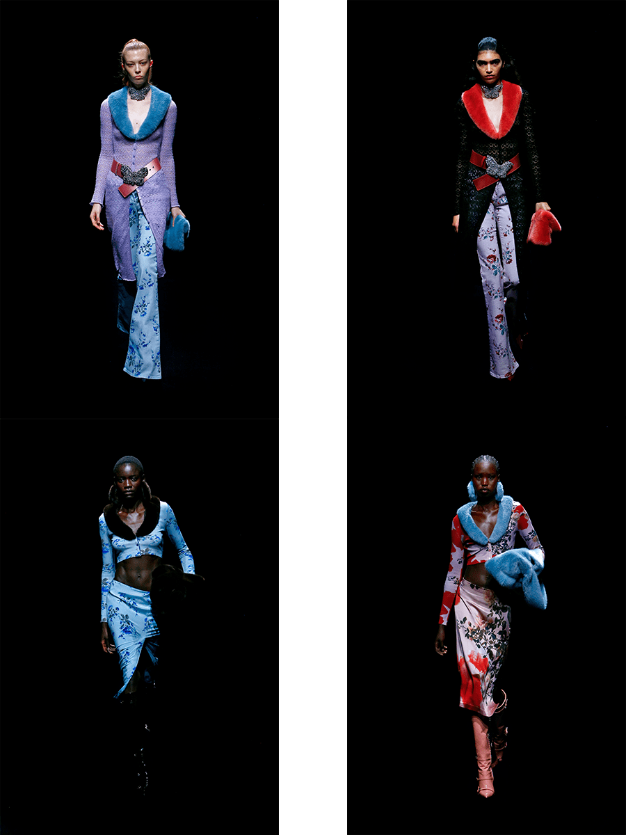 视觉 Blumarine 2021秋冬,虽然不太暴露,不过还是更多了一些怀旧与性感