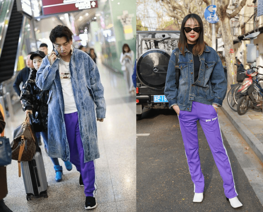 显得 雷佳音老婆有张“旺夫脸”，绿纱衬衫配阔腿裤，气质嫩得像少女