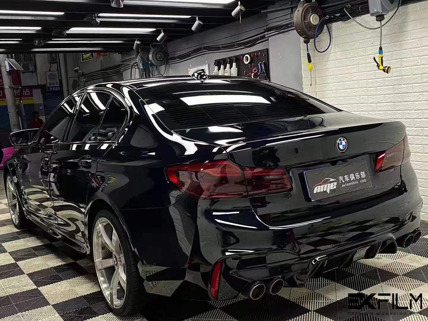 宝马5系全车ekfilm-ek改色膜pet 超级亮黑_搜狐汽车_搜狐网