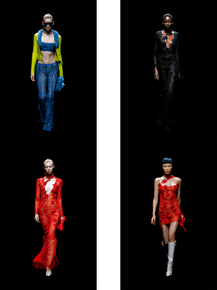 视觉 Blumarine 2021秋冬,虽然不太暴露,不过还是更多了一些怀旧与性感