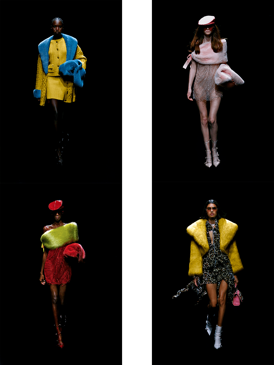 视觉 Blumarine 2021秋冬，虽然不太暴露，不过还是更多了一些怀旧与性感