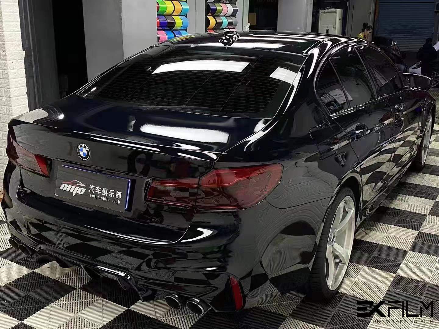 宝马5系全车ekfilm-ek改色膜pet 超级亮黑_搜狐汽车_搜狐网