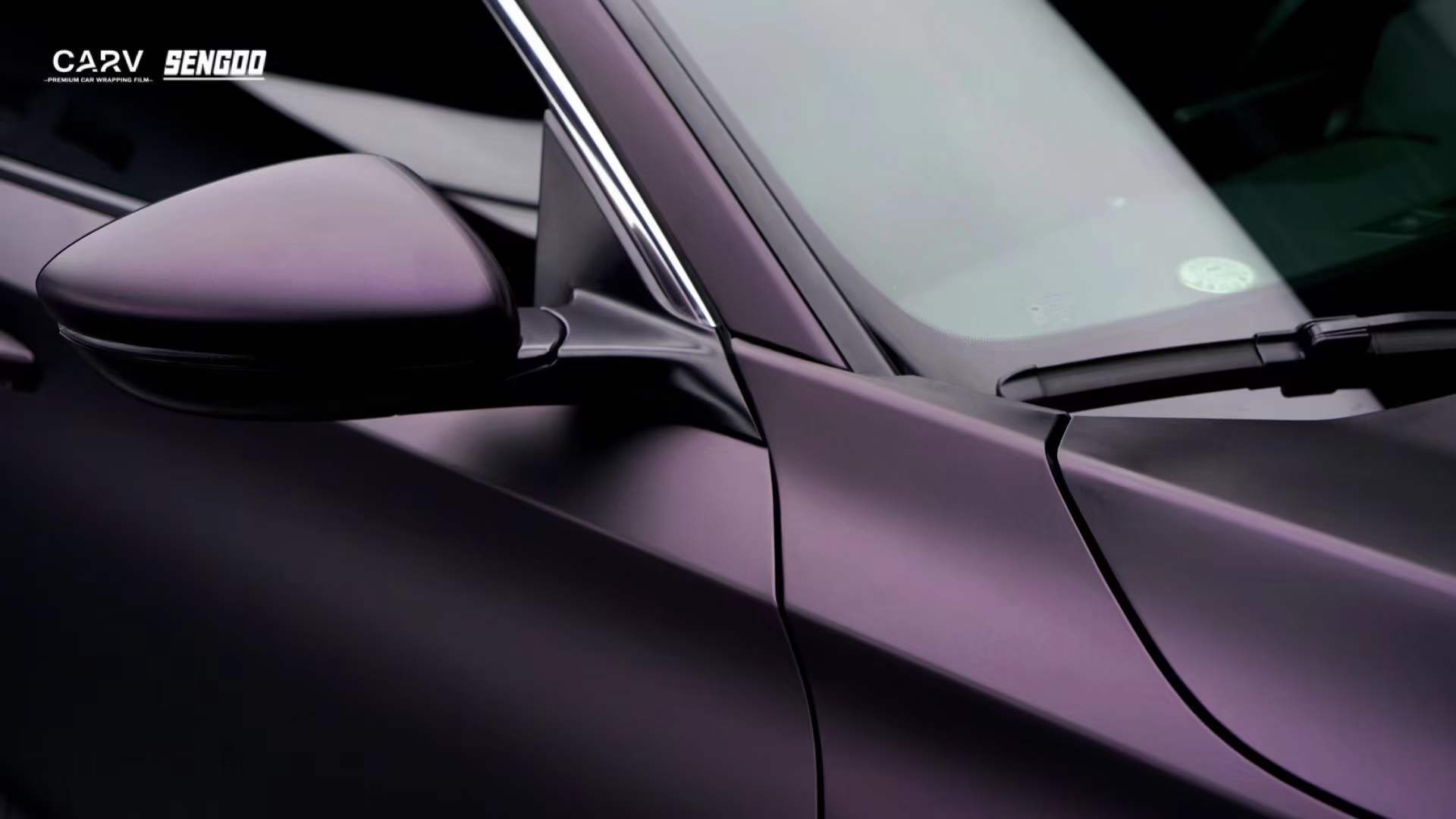 本田雅阁卡孚carv改色膜重金属黑幻紫