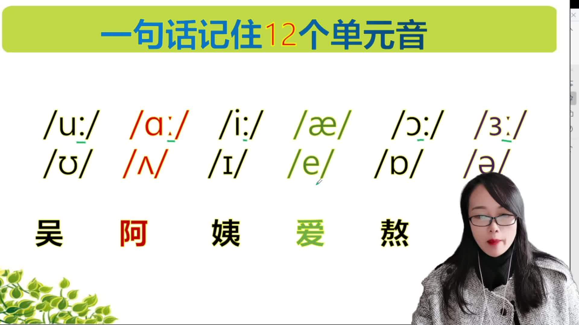 一分鐘記住12個單元音英語48個音標的快速記憶方法建議收藏哦