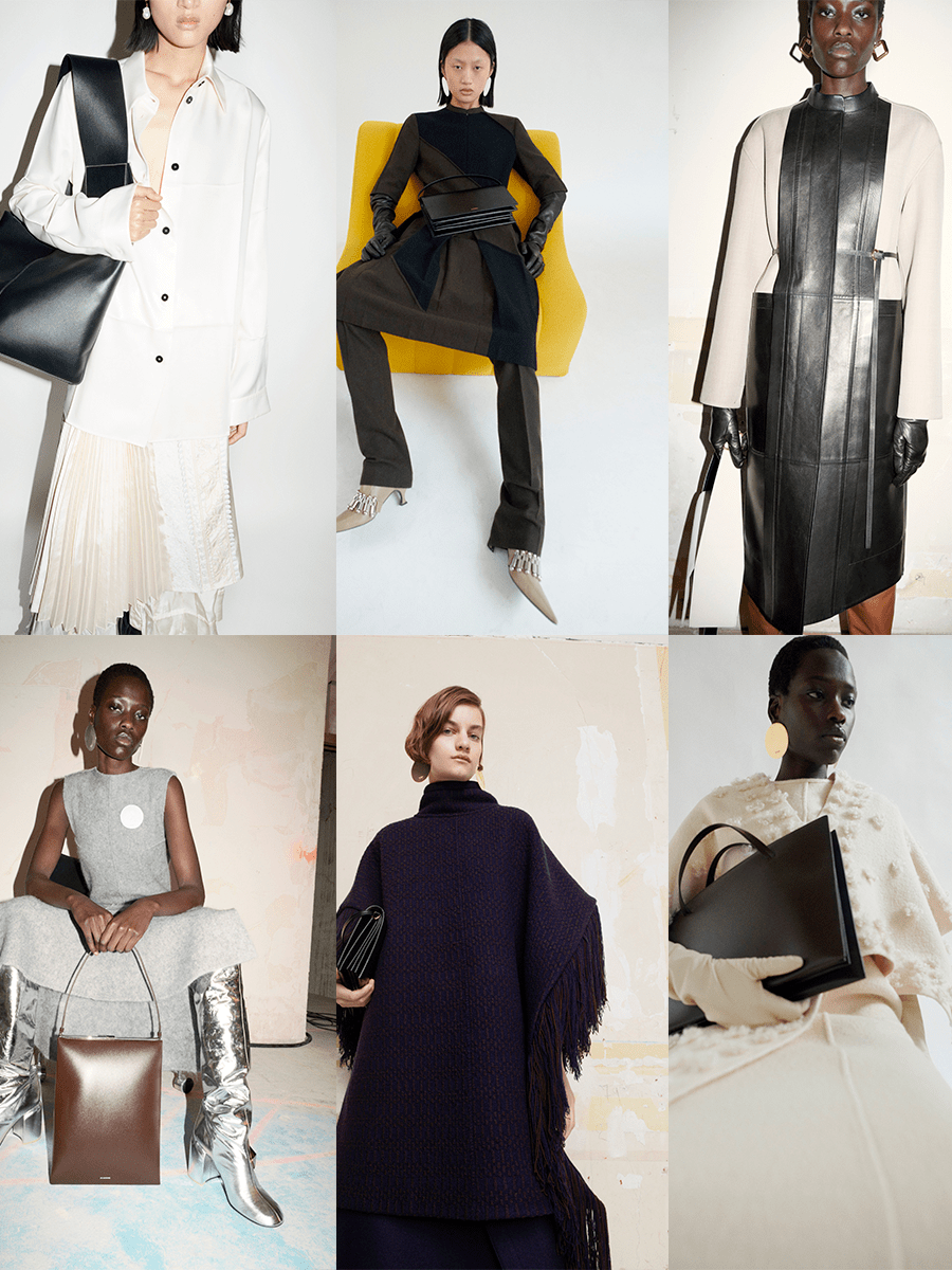 颜色 Jil Sander 2021秋冬，不安的元素更为有趣，拥抱戏剧性时尚