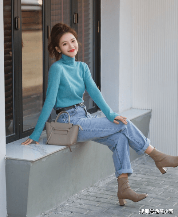 黑色 建议多穿“针织衫”，选择这4种颜色，搭配半身裙、牛仔裤很时髦