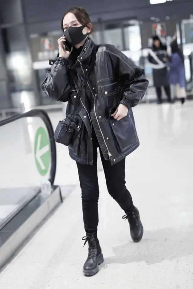 陈乔恩 陈乔恩165身材太惊艳，穿条纹衬衫配高腰阔腿裤，气场不输超模