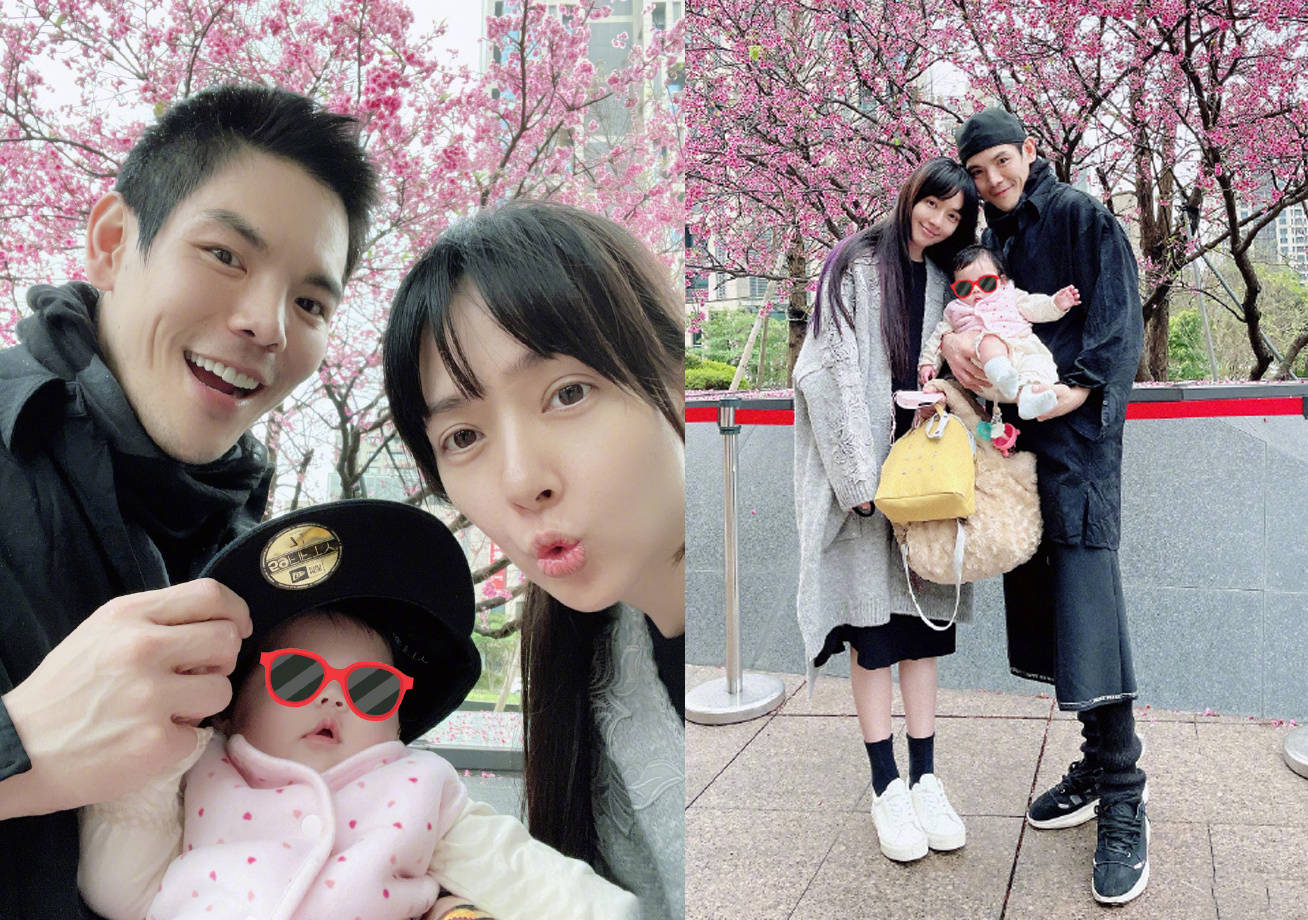 连向太|郭碧婷陪女儿坐旋转木马，向佐在旁暖心保护，两人逗女儿玩乐画面温馨