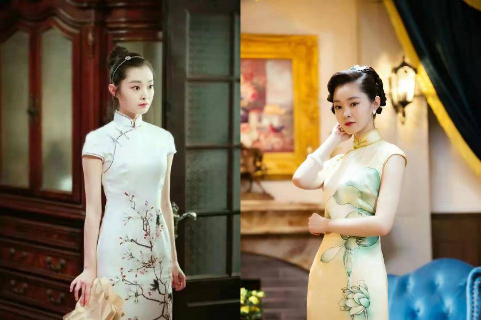 长发 陈都灵旗袍造型太惊艳！长发披肩五官清丽惹人怜，自曝体重引热议