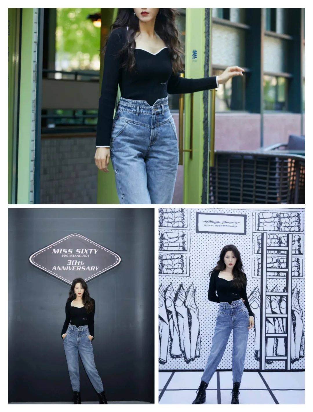 景甜 2021的牛仔穿搭，江疏影、景甜等人，带来了更多的风格和时尚感