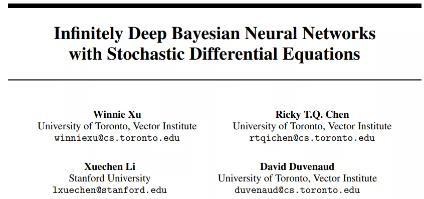 网络|结合随机微分方程，多大Duvenaud团队提出无限深度贝叶斯神经网络