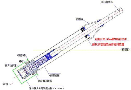 斜拉桥梁下锚头及导管病害检测及改良