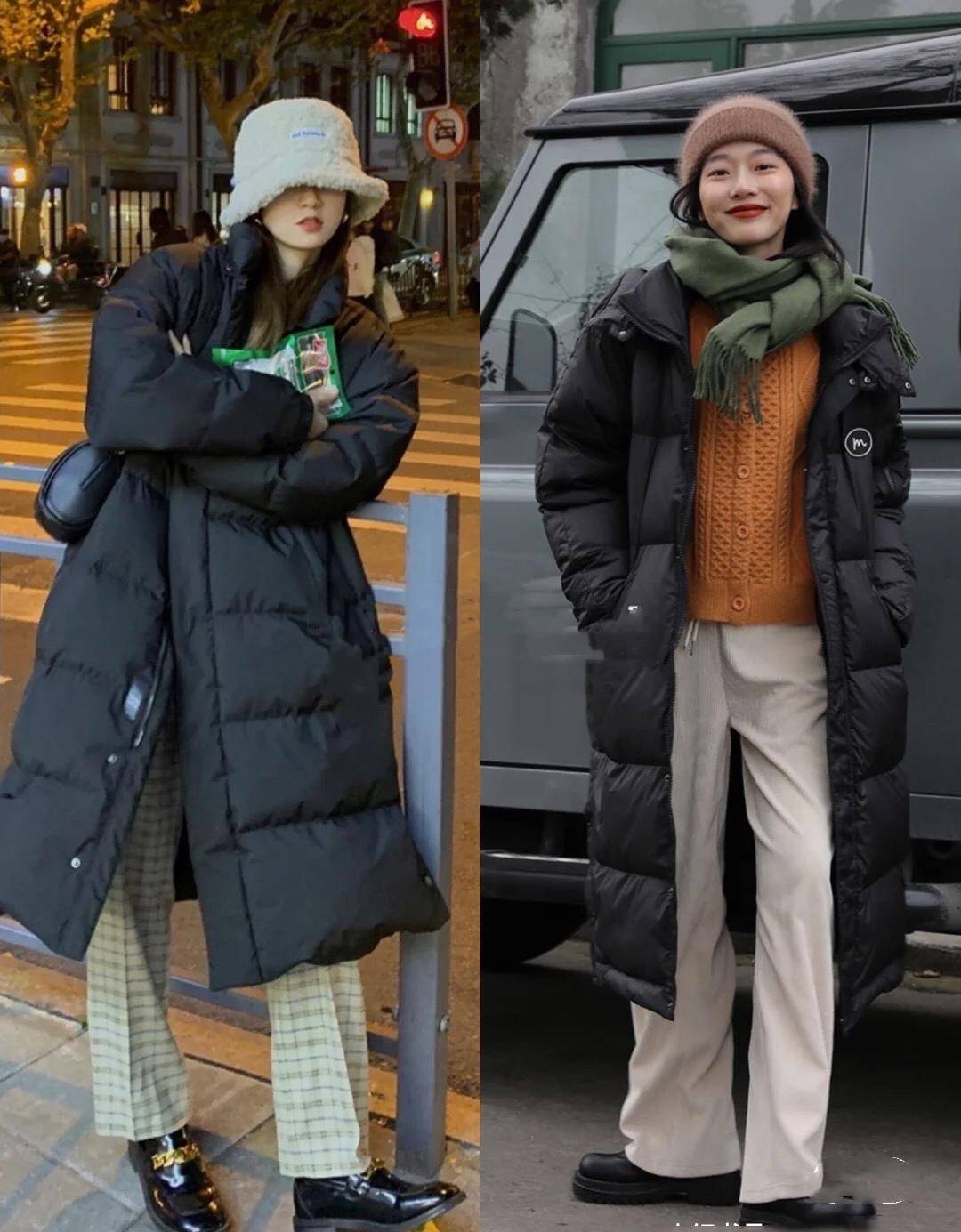 姐妹 人手一件的黑色羽绒服怎么穿才好看？
