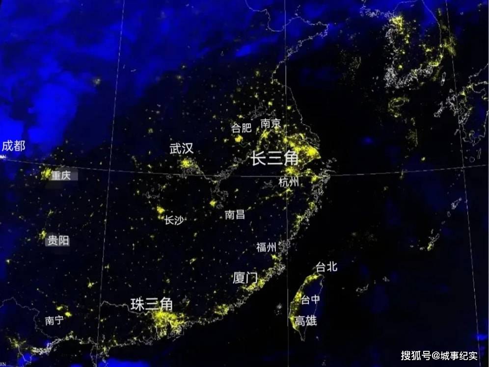 最新中国各地区夜光图图片