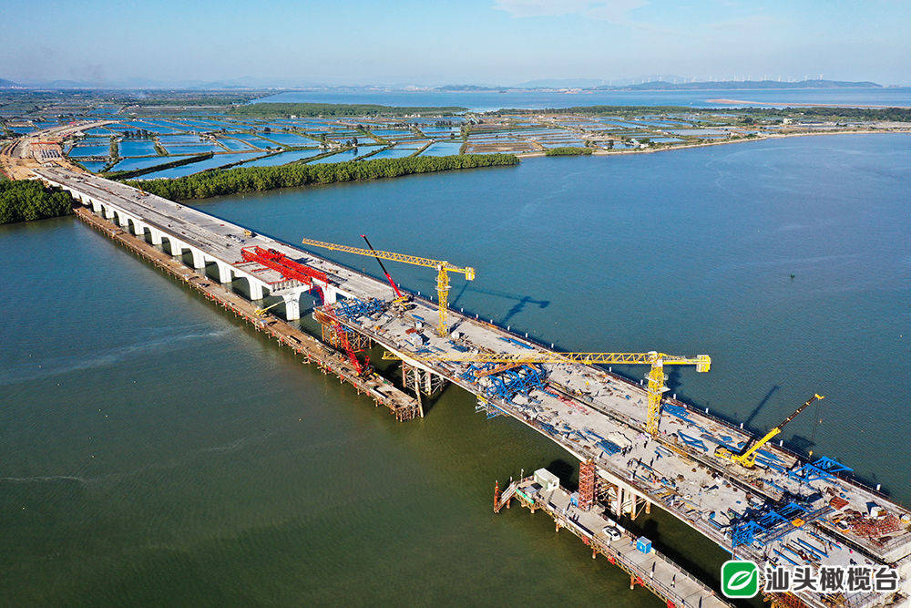 中阳大道莲阳河特大桥主桥全面合龙年底前中阳大道澄海段基本建成