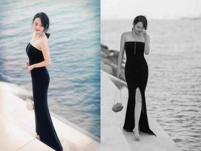 整体 张嘉倪的身材太迷人,鹅黄流苏旗袍淑女有气质,微卷长发俏皮可爱