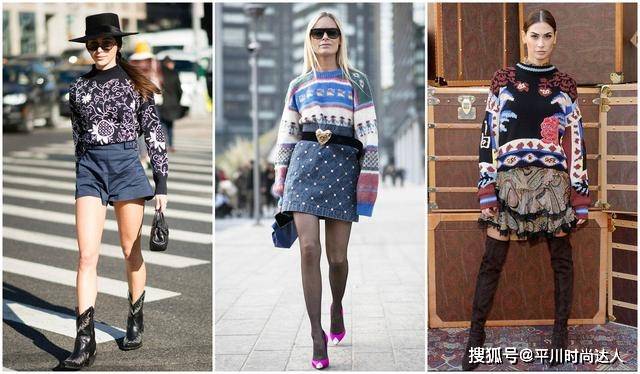 短裙 圣诞毛衣要如何搭下装？牛仔裤最经典，短裙不如长裙更有风情
