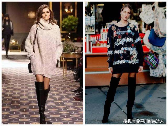 短裙 圣诞毛衣要如何搭下装？牛仔裤最经典，短裙不如长裙更有风情