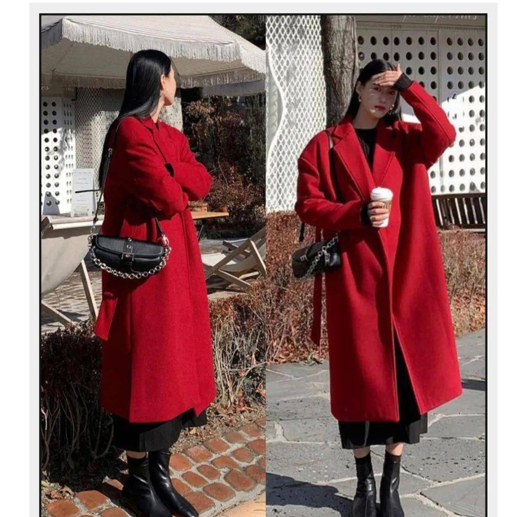 黑色 我的天啦！你穿“大衣＋半裙”的样子，真的美到窒息！