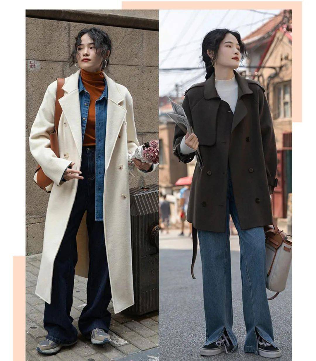 黑色 我的天啦！你穿“大衣＋半裙”的样子，真的美到窒息！