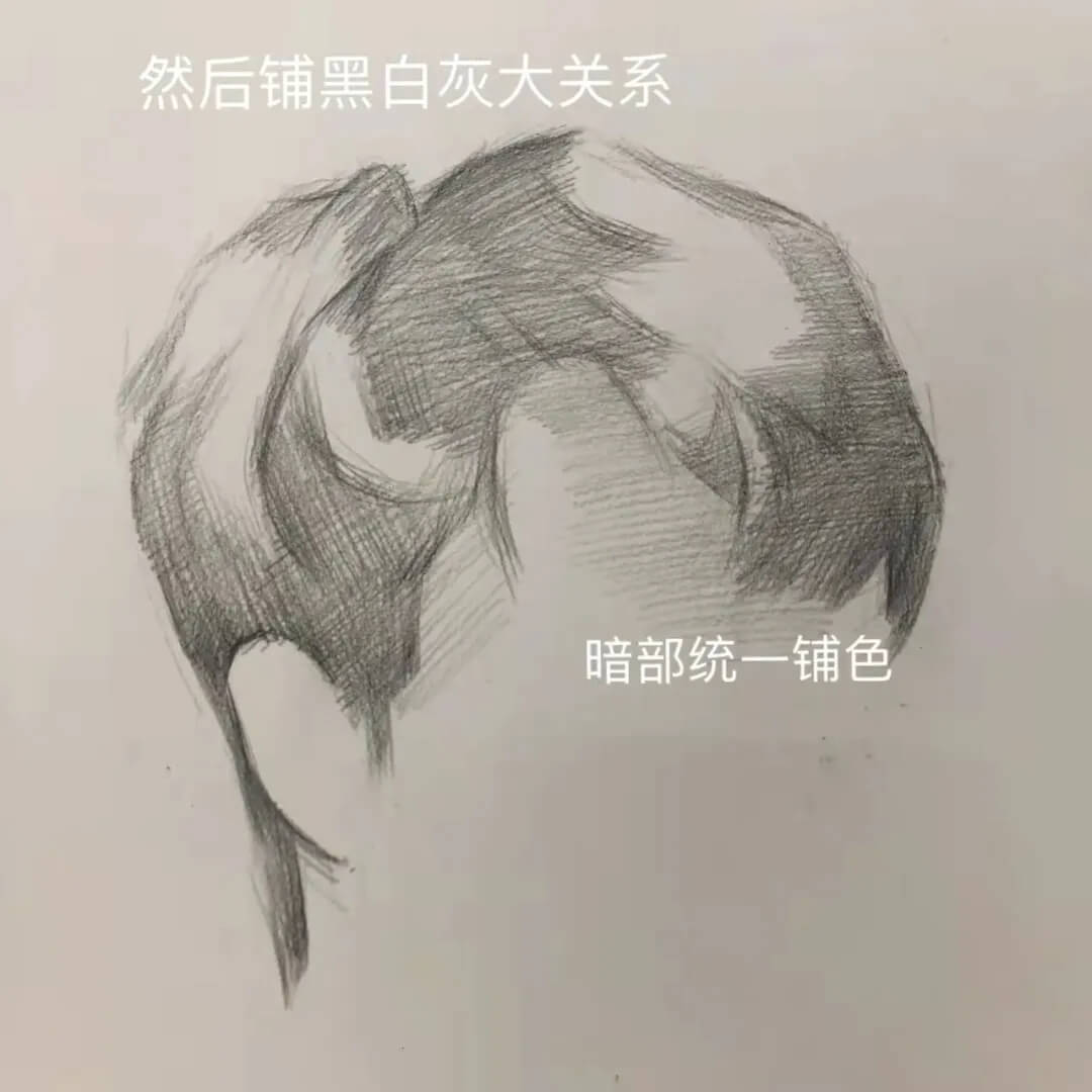 头像素描头像头发怎么画？广州画室分享这三个绘画技巧！