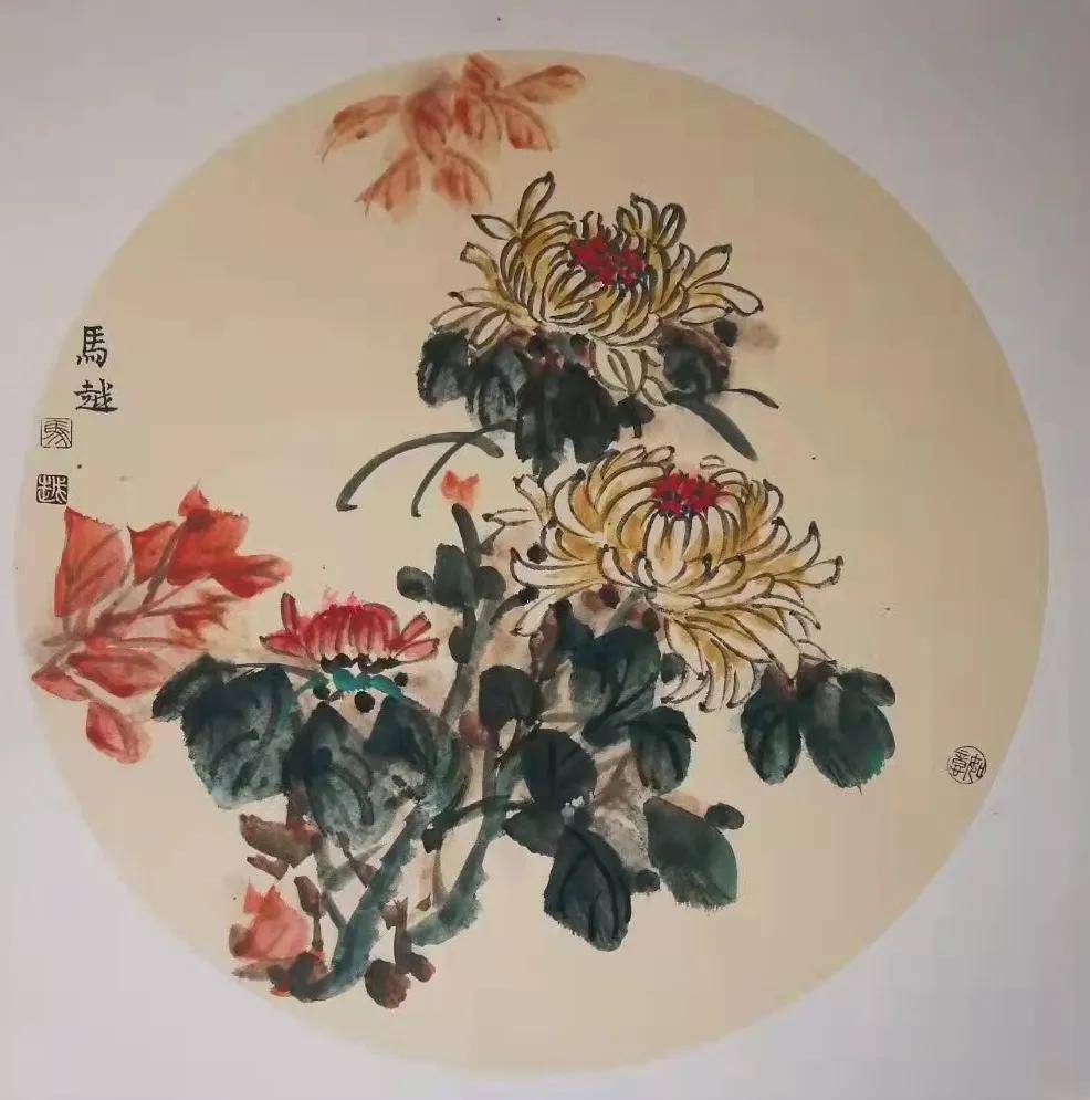 女画家马越国画小品及润格资料