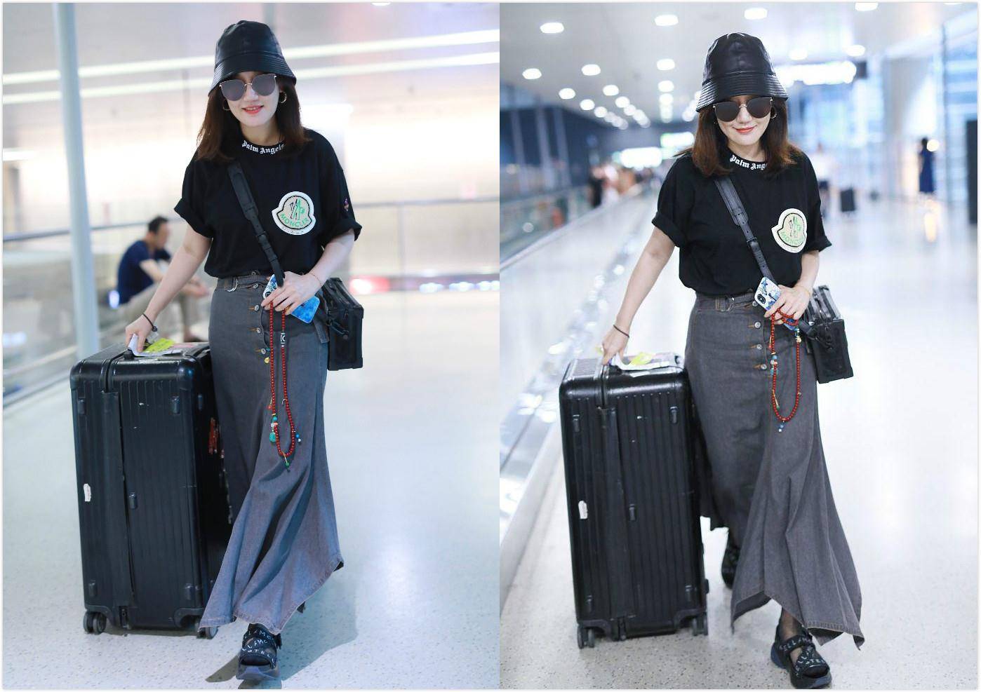 女友 她是胡歌前女友,穿T恤配长裙现身,微笑甜美似20岁少女