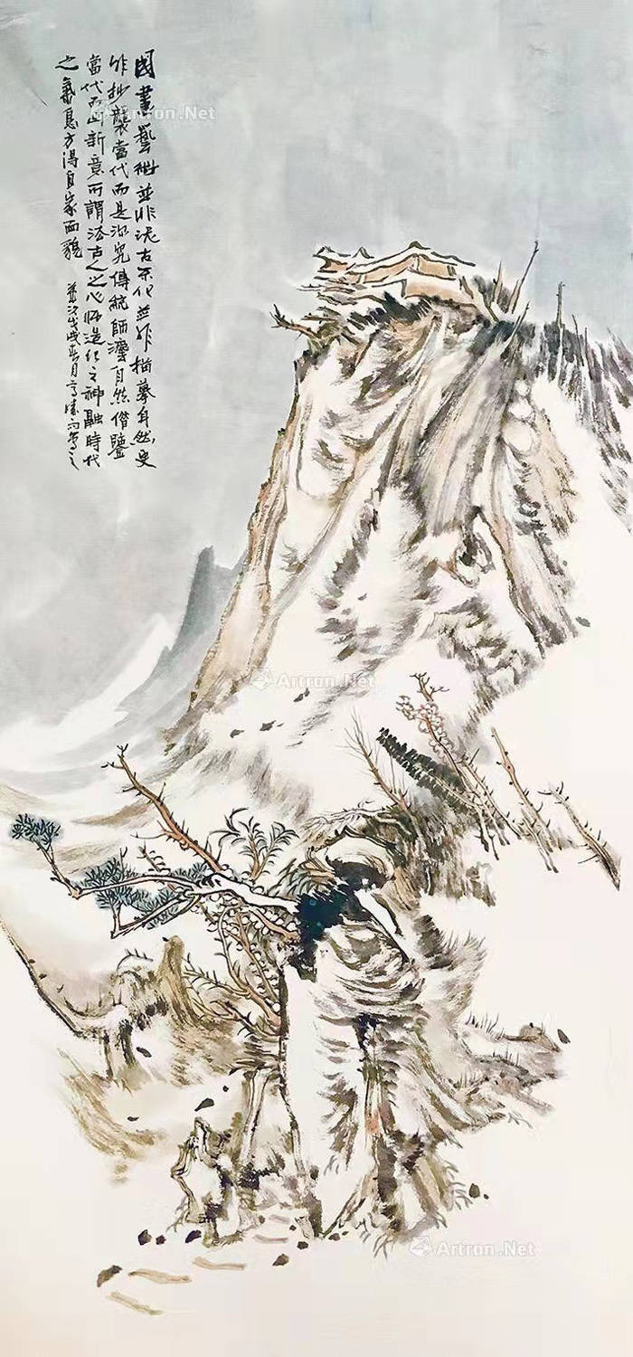 「作品欣赏」水墨逸情,山水清逸,画家高胜雨作品欣赏_峭峰