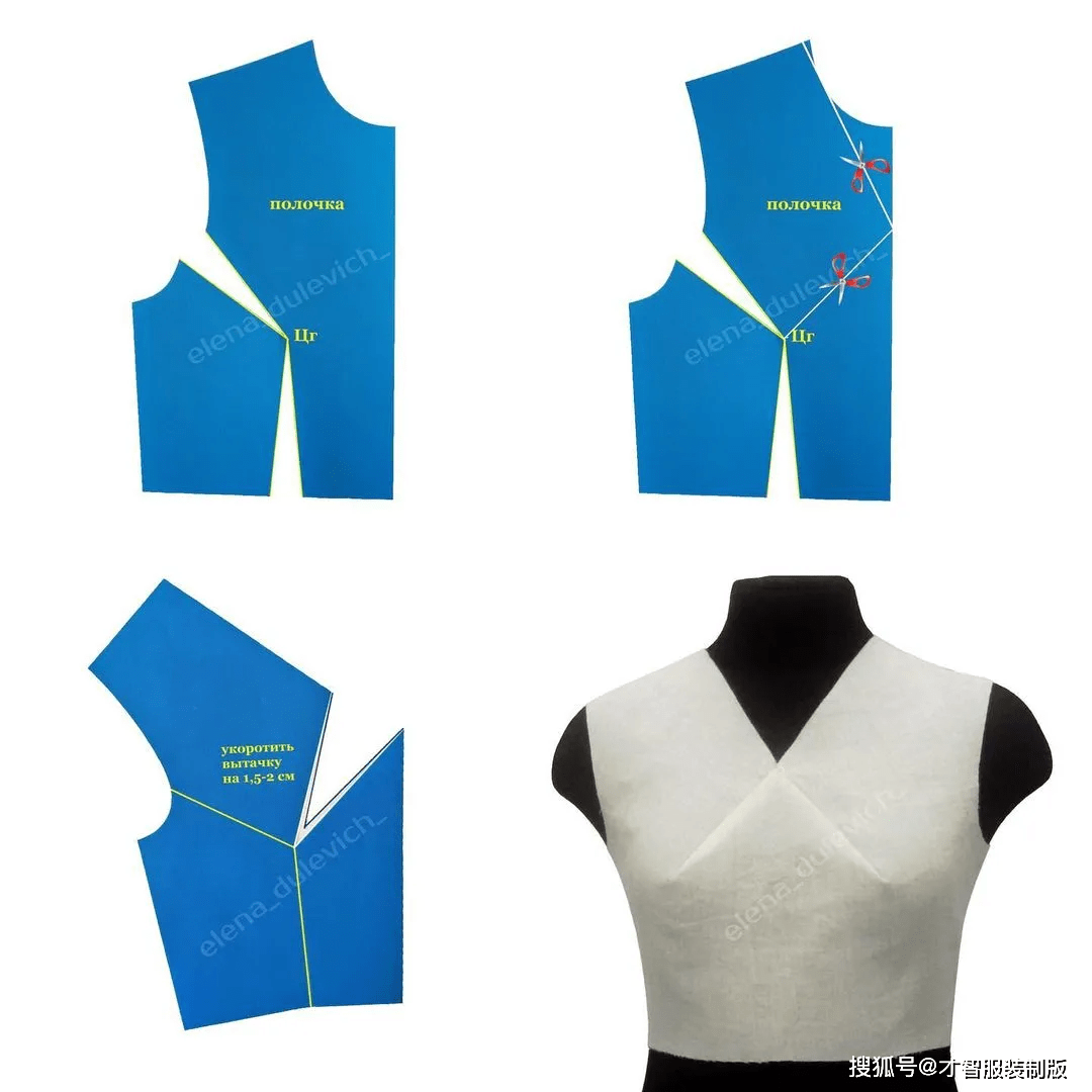 上衣原型制版上衣+半身裙的裁剪纸样变化实例 才智服装