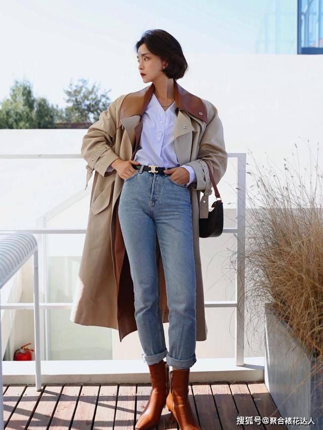 丽人 气质简约的“牛仔裤”，今冬流行这样穿，洋气显瘦，变身都市丽人