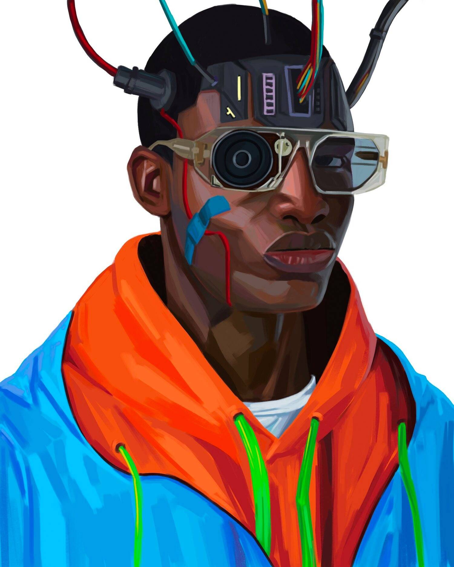 sam onche极富表现力的人物肖像插画