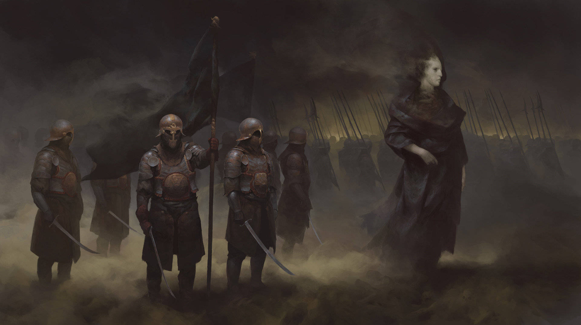 插画 史诗级欧美风CG战争场景插画作品 ，火爆场面让人无比震撼