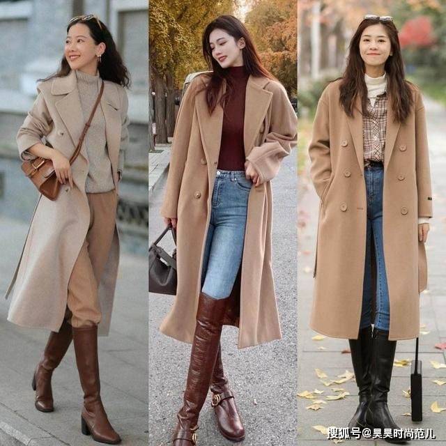 女孩子 寒冷冬日穿大衣，除了可以搭配打底裤，这4款裤子穿搭也非常洋气