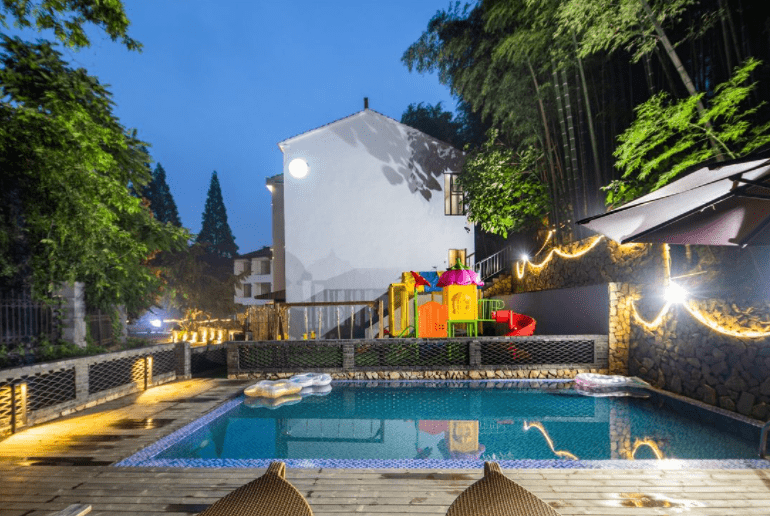 竹海美景高山水疗江浙精致私密的温泉民宿冬天来过神仙日子