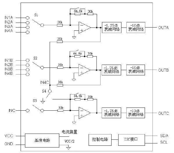 国芯思辰｜中微爱芯电子音量控制电路AIP1115，对标东芝TC9153_功能_声道_静音
