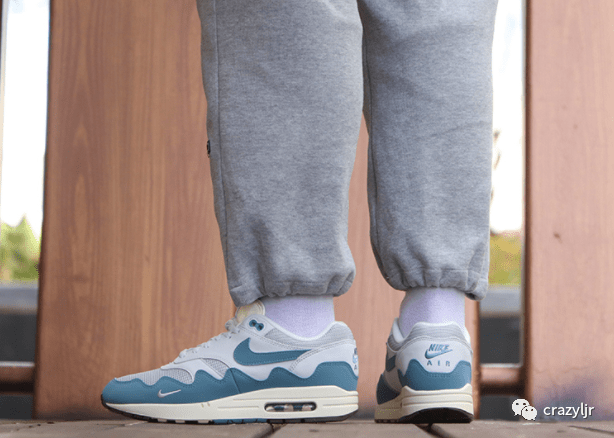 品牌 Nike x Patta Air Max 1 联名款灰蓝波浪纹低帮跑步鞋 DH1348-004