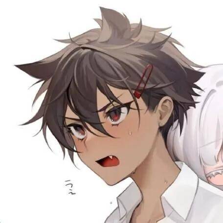 动漫插画黑皮系列头像